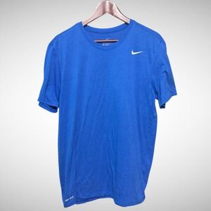Nike Shirt Mens Large Short Sleeve Solid Blue Crew Neck T shirt